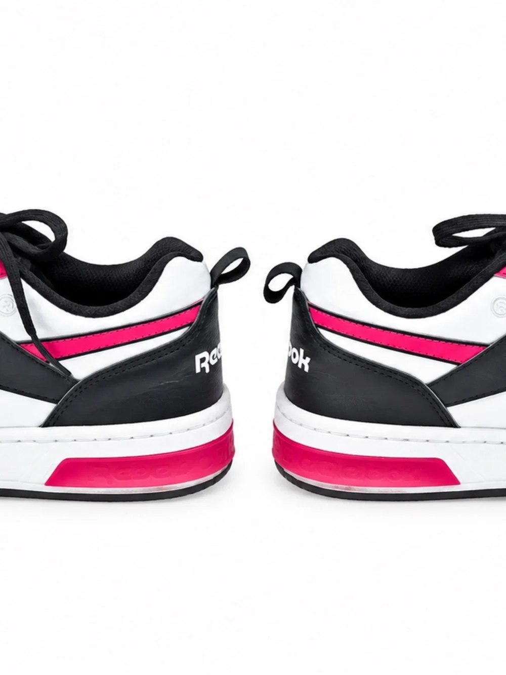 Reebok Pink Black White Retro Court Low Top Lace Up Sneakers US 4.5 EU 36